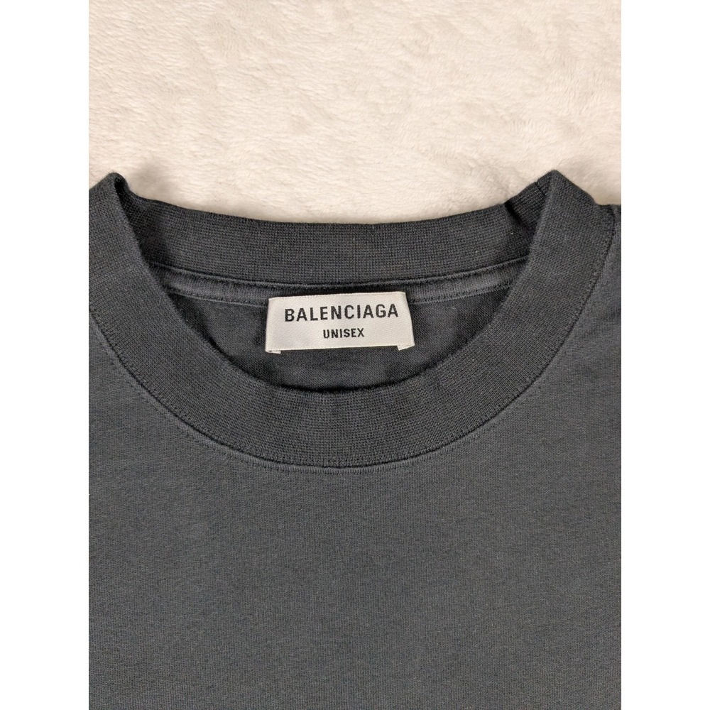 NWOT Balenciaga Paris BB Crystals Studded Logo Black Cotton Unisex T Shirt Large - Picture 3 of 11